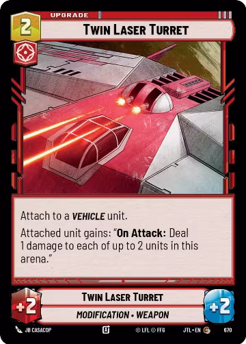 Twin Laser Turret (Foil) (670), Jump to Lightspeed — Star Wars card price