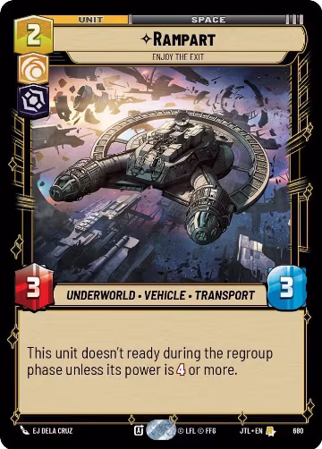Rampart - Enjoy the Exit (Foil) (680), Jump to Lightspeed — Star Wars card price