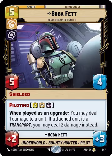 Boba Fett - Feared Bounty Hunter (Foil) (687), Jump to Lightspeed — Star Wars card price