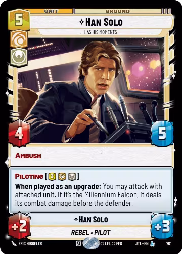 Han Solo - Has His Moments (Foil) (701), Jump to Lightspeed — Star Wars card price