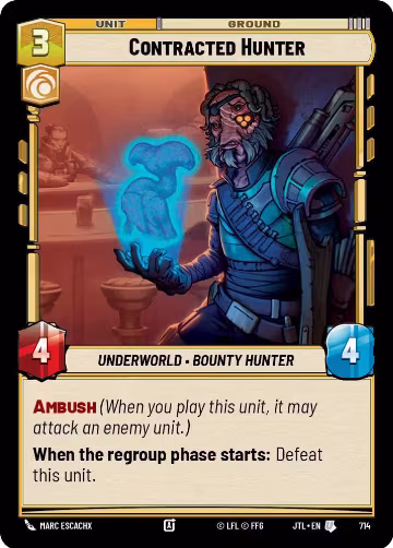 Contracted Hunter (Foil) (714), Jump to Lightspeed — Star Wars card price