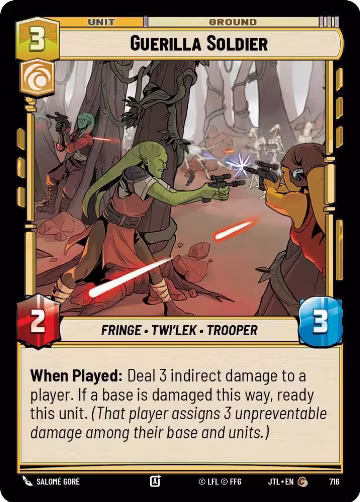Guerilla Soldier (Foil) (716), Jump to Lightspeed — Star Wars card price