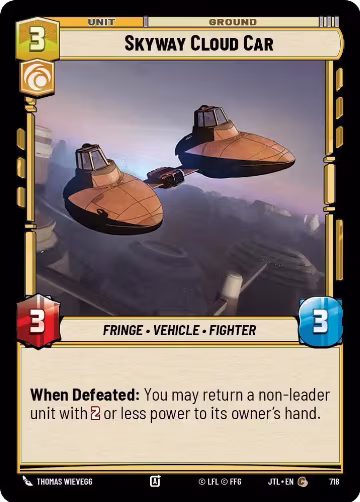 Skyway Cloud Car (Foil) (718), Jump to Lightspeed — Star Wars card price