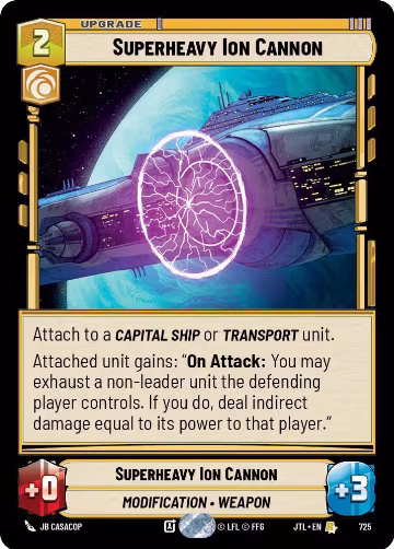 Superheavy Ion Cannon (Foil) (725), Jump to Lightspeed — Star Wars card price