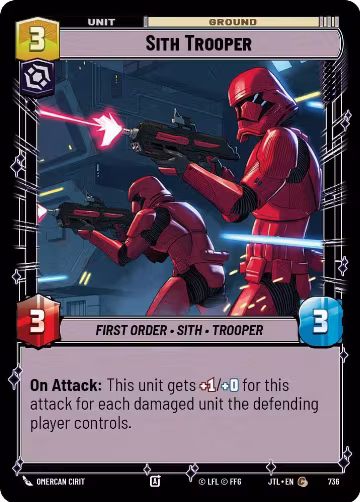 Sith Trooper (Foil) (736), Jump to Lightspeed — Star Wars card price