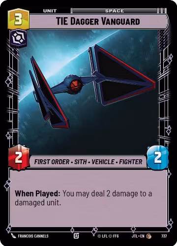 TIE Dagger Vanguard (Foil) (737), Jump to Lightspeed — Star Wars card price
