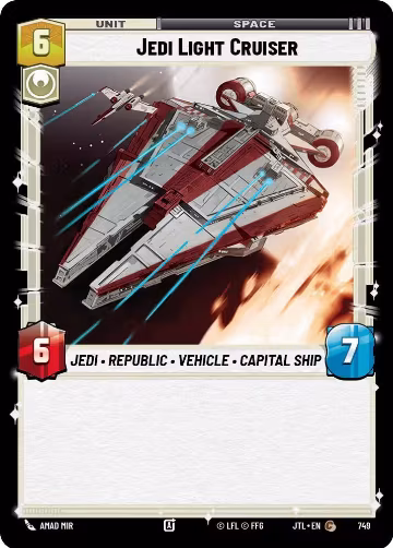 Jedi Light Cruiser (Foil) (749), Jump to Lightspeed — Star Wars card price