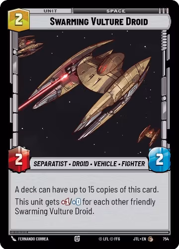 Swarming Vulture Droid (Foil) (754), Jump to Lightspeed — Star Wars card price