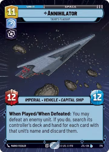 Annihilator - Tagge's Flagship (Hyperspace Foil) (775), Jump to Lightspeed — Star Wars card price