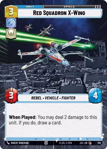 Red Squadron X-Wing (Hyperspace Foil) (785), Jump to Lightspeed — Star Wars card price