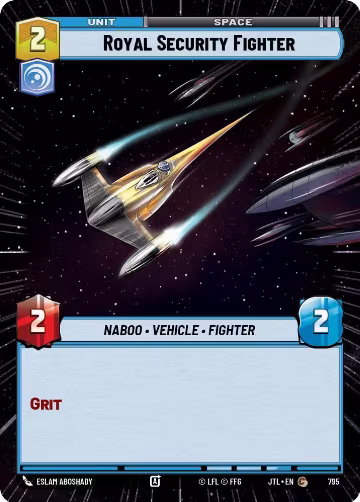 Royal Security Fighter (Hyperspace Foil) (795), Jump to Lightspeed — Star Wars card price