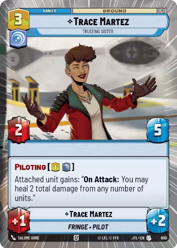 Trace Martez - Trusting Sister (Hyperspace Foil) (800), Jump to Lightspeed — Star Wars card price