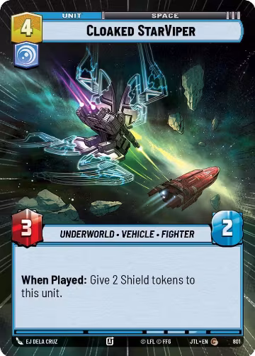 Cloaked StarViper (Hyperspace Foil) (801), Jump to Lightspeed — Star Wars card price