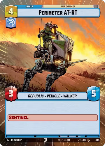 Perimeter AT-RT (Hyperspace Foil) (802), Jump to Lightspeed — Star Wars card price