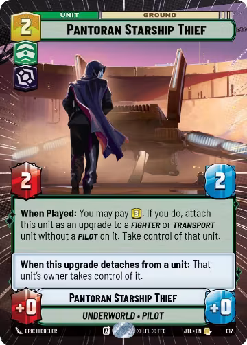 Pantoran Starship Thief (Hyperspace Foil) (817), Jump to Lightspeed — Star Wars card price