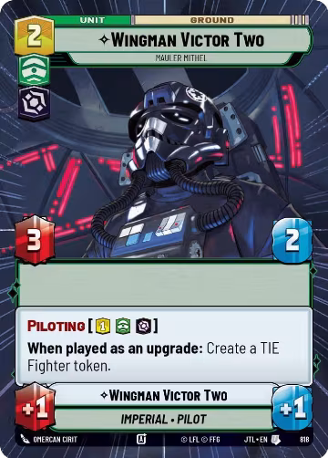 Wingman Victor Two - Mauler Mithel (Hyperspace Foil) (818), Jump to Lightspeed — Star Wars card price