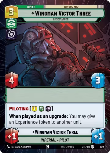 Wingman Victor Three - Backstabber (Hyperspace Foil) (820), Jump to Lightspeed — Star Wars card price