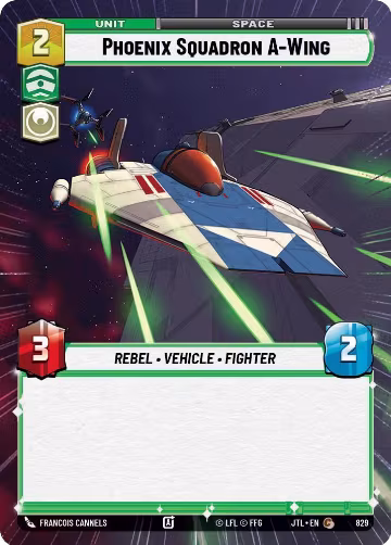Phoenix Squadron A-Wing (Hyperspace Foil) (829), Jump to Lightspeed — Star Wars card price