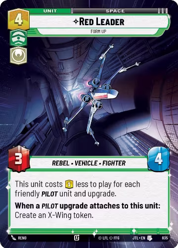 Red Leader - Form Up (Hyperspace Foil) (835), Jump to Lightspeed — Star Wars card price