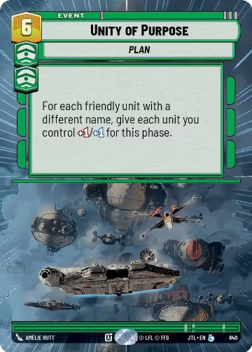 Unity of Purpose (Hyperspace Foil) (840), Jump to Lightspeed — Star Wars card price