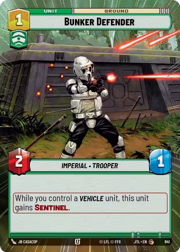 Bunker Defender (Hyperspace Foil) (841), Jump to Lightspeed — Star Wars card price