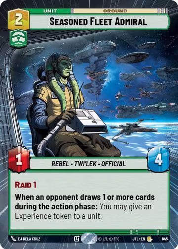 Seasoned Fleet Admiral (Hyperspace Foil) (845), Jump to Lightspeed — Star Wars card price