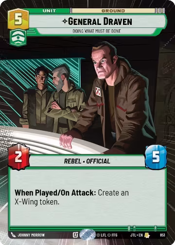 General Draven - Doing What Must Be Done (Hyperspace Foil) (851), Jump to Lightspeed — Star Wars card price