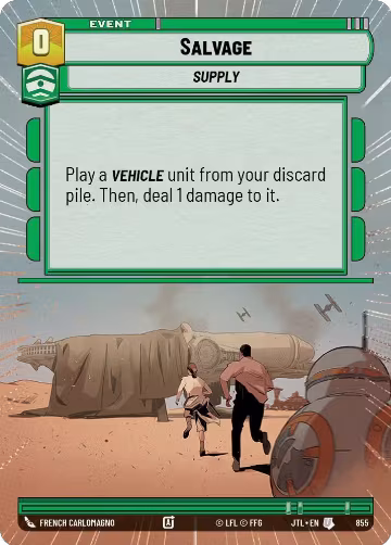 Salvage (Hyperspace Foil) (855), Jump to Lightspeed — Star Wars card price