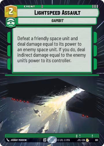 Lightspeed Assault (Hyperspace Foil) (861), Jump to Lightspeed — Star Wars card price
