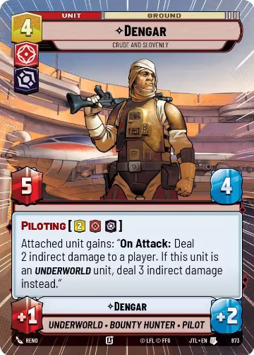 Dengar - Crude and Slovenly (Hyperspace Foil) (873), Jump to Lightspeed — Star Wars card price