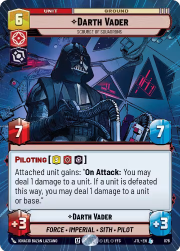 Darth Vader - Scourge of Squadrons (Hyperspace Foil) (876), Jump to Lightspeed — Star Wars card price