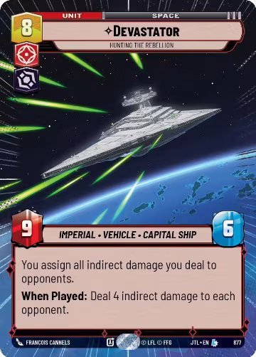 Devastator - Hunting the Rebellion (Hyperspace Foil) (877), Jump to Lightspeed — Star Wars card price