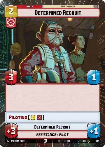 Determined Recruit (Hyperspace Foil) (893), Jump to Lightspeed — Star Wars card price