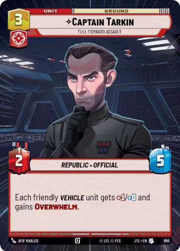 Captain Tarkin - Full Forward Assault (Hyperspace Foil) (895), Jump to Lightspeed — Star Wars card price