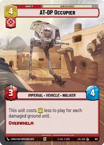 AT-DP Occupier (Hyperspace Foil) (897), Jump to Lightspeed — Star Wars card price