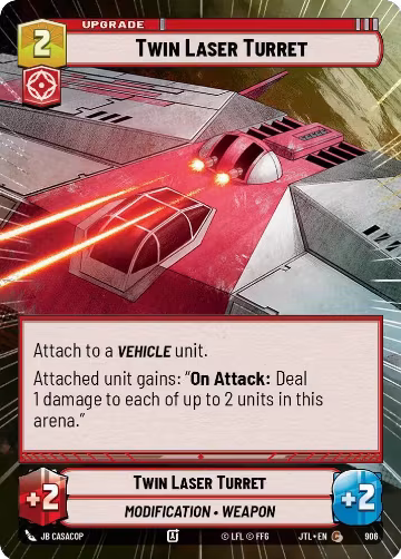 Twin Laser Turret (Hyperspace Foil) (906), Jump to Lightspeed — Star Wars card price
