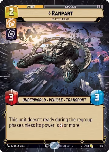 Rampart - Enjoy the Exit (Hyperspace Foil) (916), Jump to Lightspeed — Star Wars card price