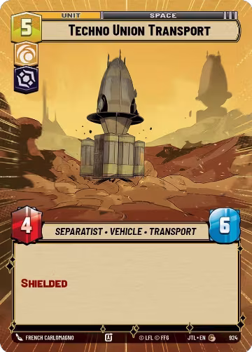 Techno Union Transport (Hyperspace Foil) (924), Jump to Lightspeed — Star Wars card price