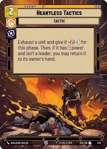 Heartless Tactics (Hyperspace Foil) (928), Jump to Lightspeed — Star Wars card price