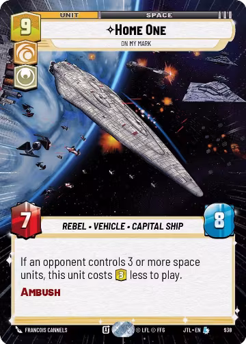 Home One - On My Mark (Hyperspace Foil) (938), Jump to Lightspeed — Star Wars card price