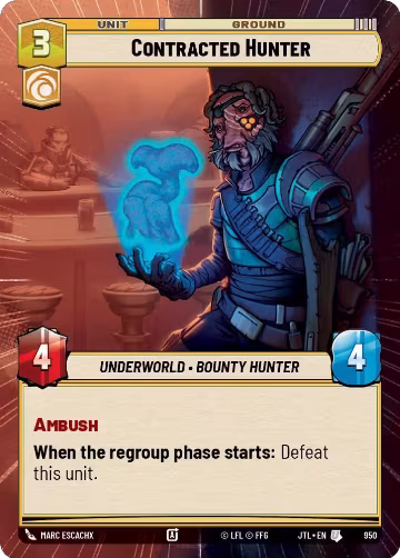 Contracted Hunter (Hyperspace Foil) (950), Jump to Lightspeed — Star Wars card price