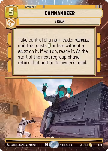 Commandeer (Hyperspace Foil) (969), Jump to Lightspeed — Star Wars card price