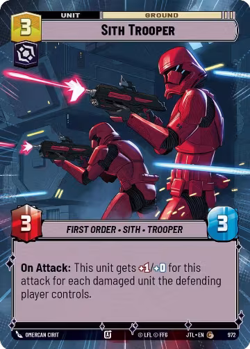 Sith Trooper (Hyperspace Foil) (972), Jump to Lightspeed — Star Wars card price