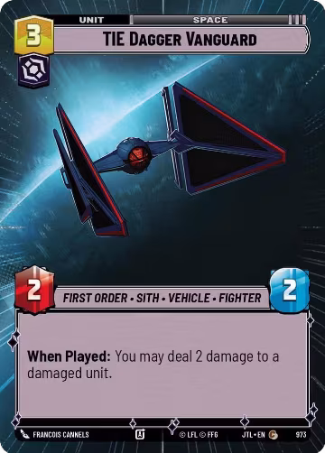 TIE Dagger Vanguard (Hyperspace Foil) (973), Jump to Lightspeed — Star Wars card price