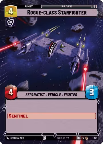 Rogue-class Starfighter (Hyperspace Foil) (975), Jump to Lightspeed — Star Wars card price