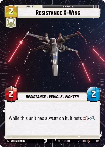 Resistance X-Wing (Hyperspace Foil) (981), Jump to Lightspeed — Star Wars card price