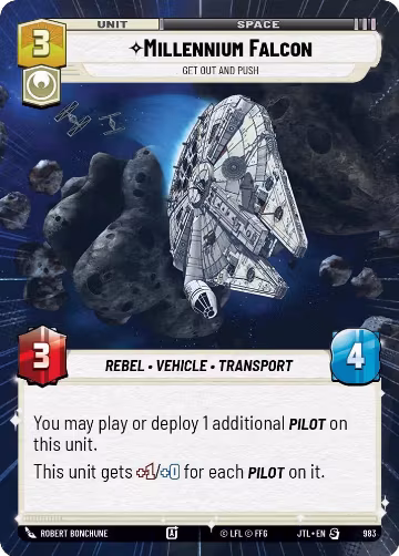 Millennium Falcon - Get Out And Push (Hyperspace Foil) (983), Jump to Lightspeed — Star Wars card price