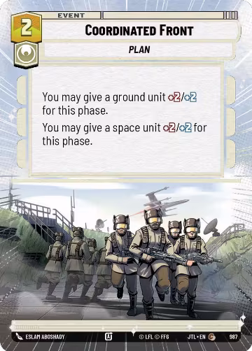 Coordinated Front (Hyperspace Foil) (987), Jump to Lightspeed — Star Wars card price