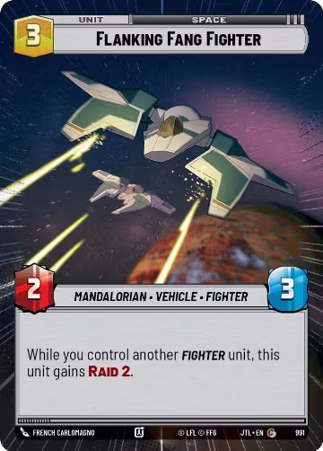 Flanking Fang Fighter (Hyperspace Foil) (991), Jump to Lightspeed — Star Wars card price