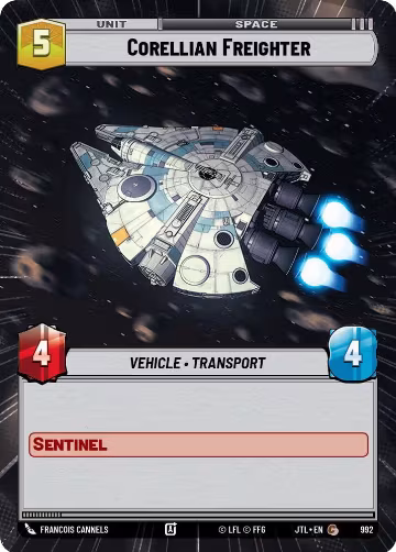 Corellian Freighter (Hyperspace Foil) (992), Jump to Lightspeed — Star Wars card price